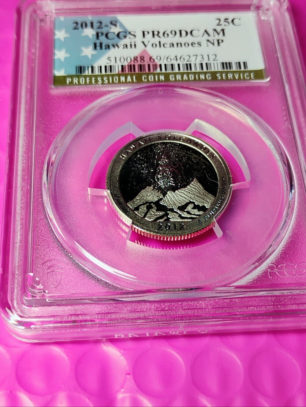 Hawaii Volcanoes NP Silver Tone CLAD 💟‼️ Bundle Make Offers 💟‼️ PCGS PR 69
